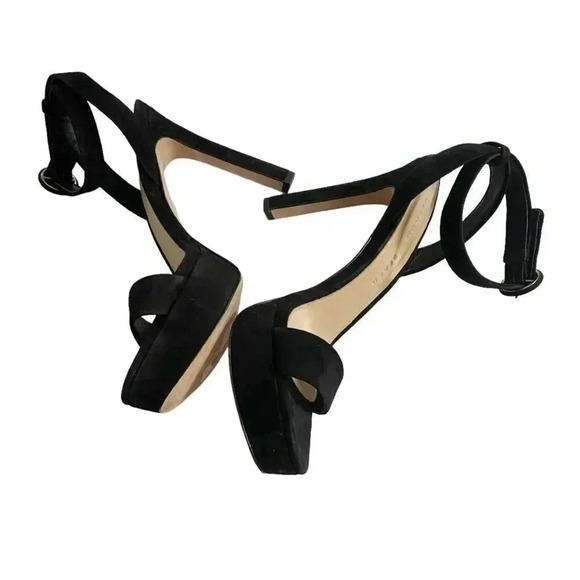 Veronica Beard Suede Platform Sandals Darcelle size 7 - Picture 7 of 9